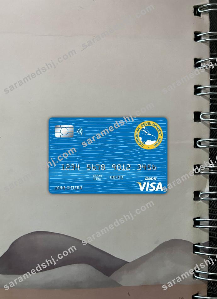 Barbados Caribbean Development Bank visa card debit photolook front
